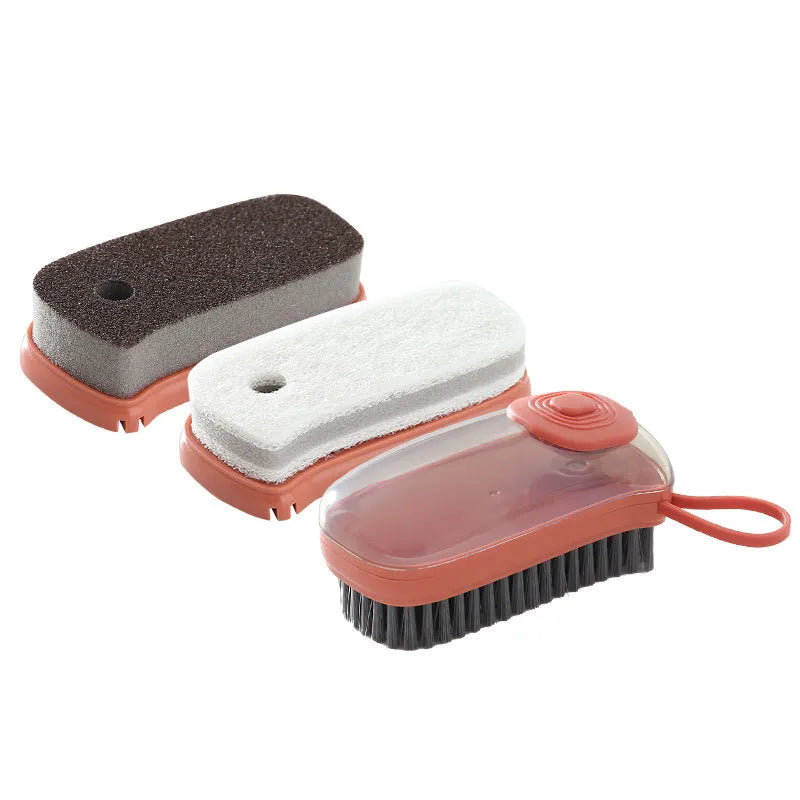 Cepillo de limpieza multifuncional con dispensador