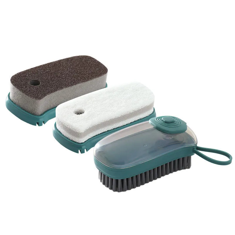 Cepillo de limpieza multifuncional con dispensador