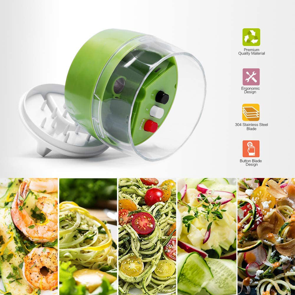 Cortador de verduras en espiral compacto.