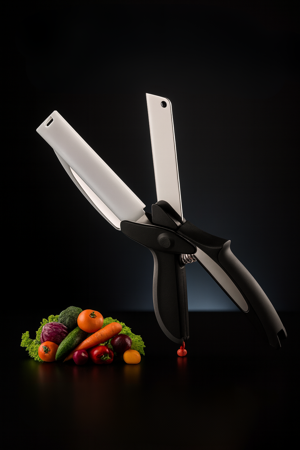 Cortador Cocina 2 En 1 Cuchillo Tijeras