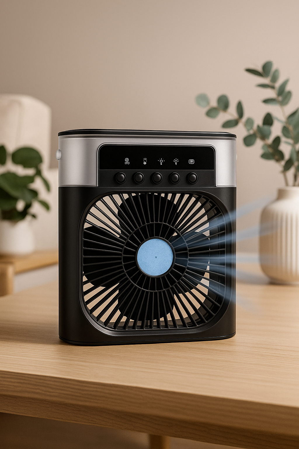Mini Ventilador Aire Acondicionado Led