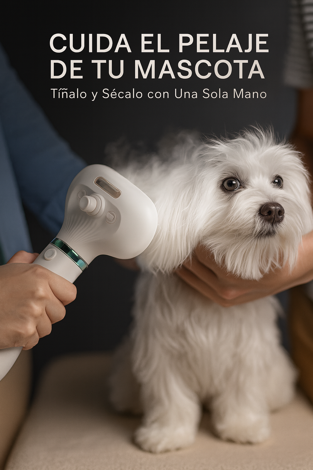 Cepillo secador para mascotas.