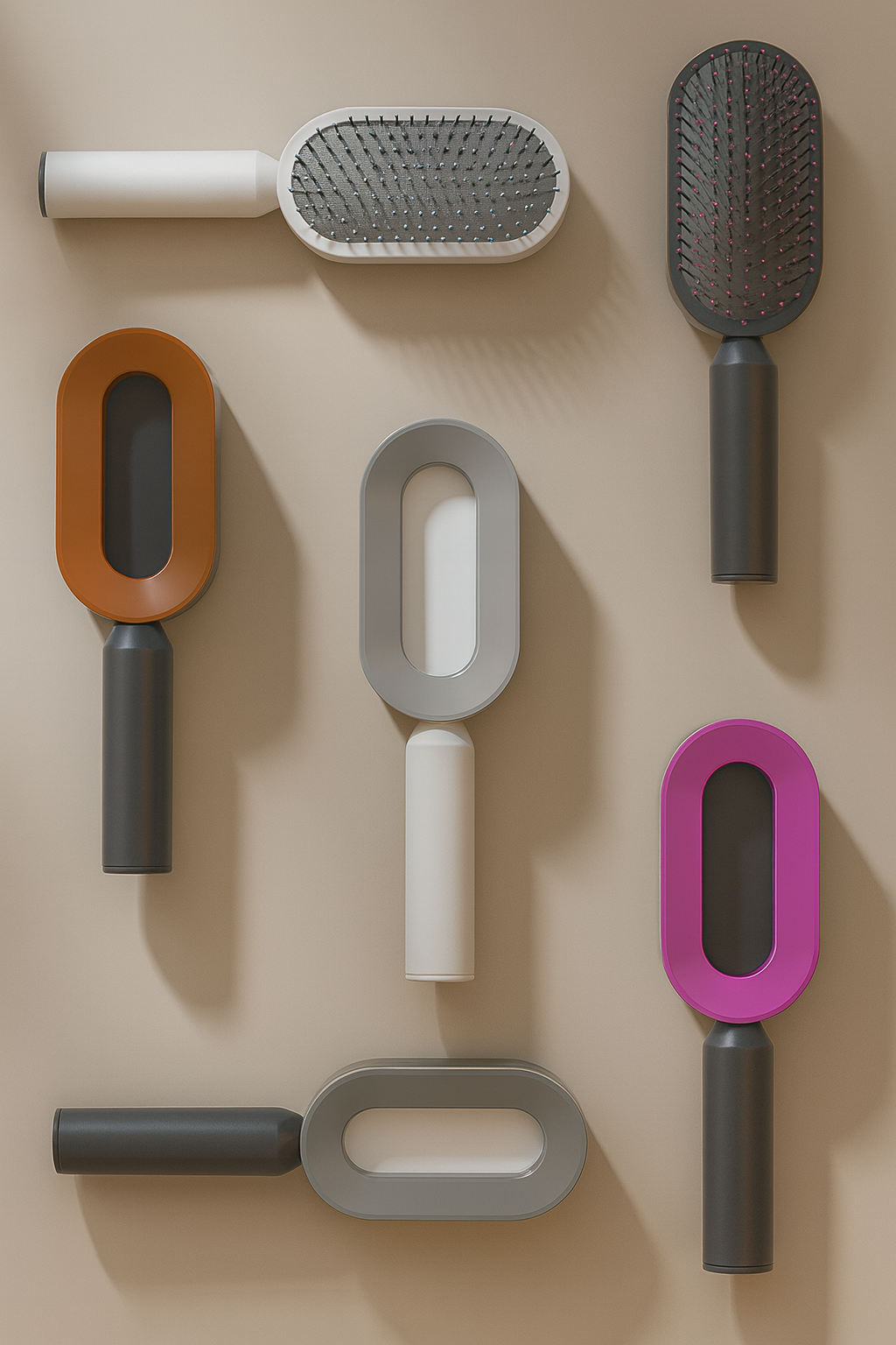 Cepillo de Cabello Auto-Limpiante