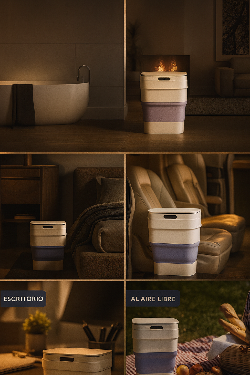 Cubo de Basura Inteligente Plegable