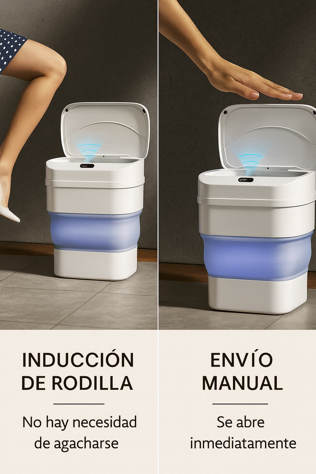 Cubo de Basura Inteligente Plegable