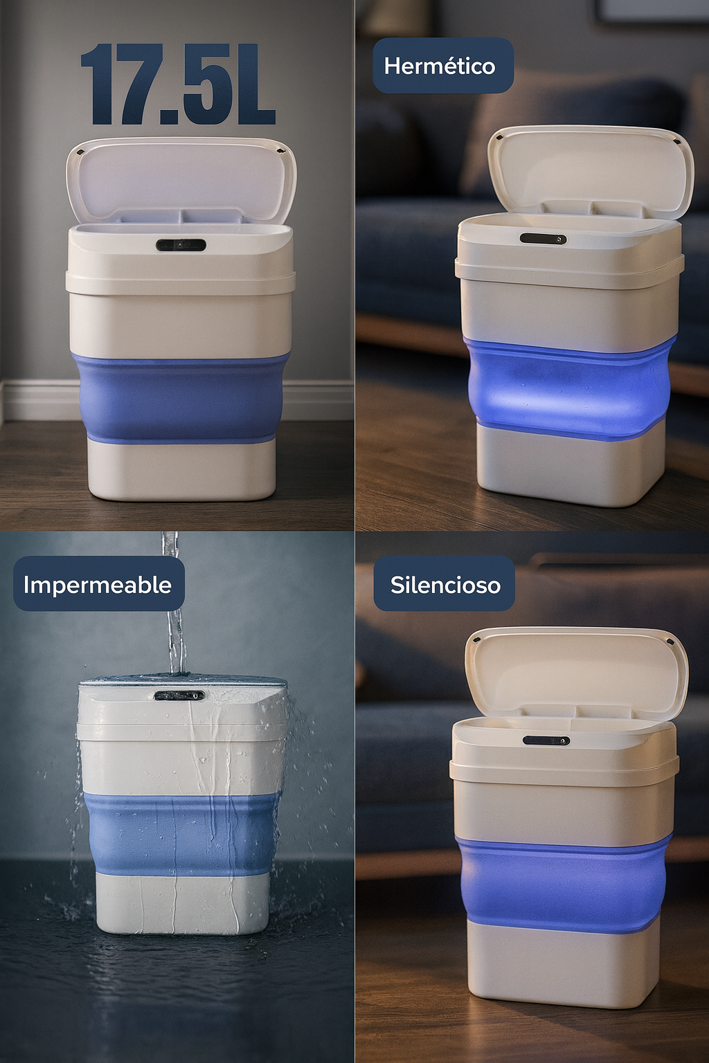 Cubo de Basura Inteligente Plegable