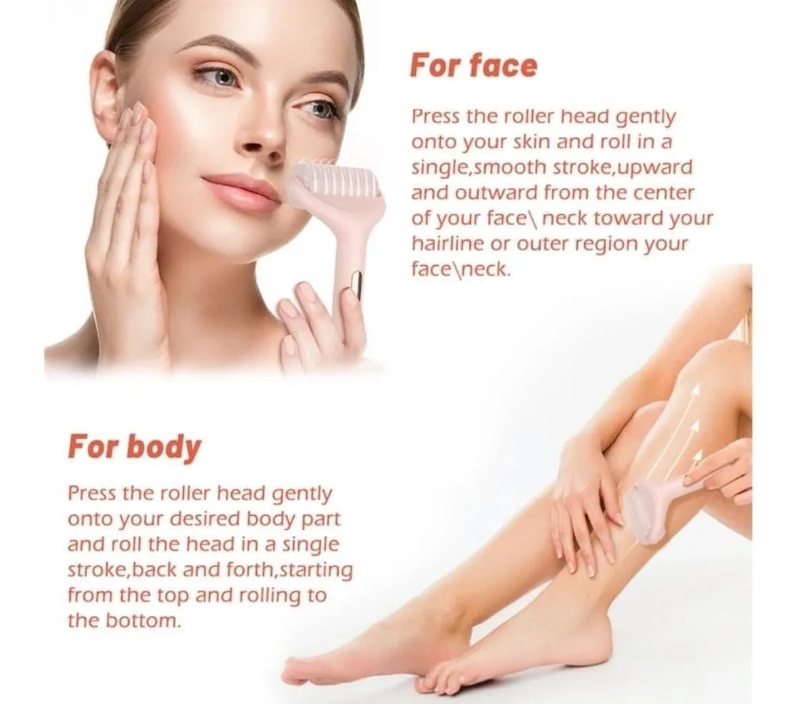 Rodillo facial de hielo.