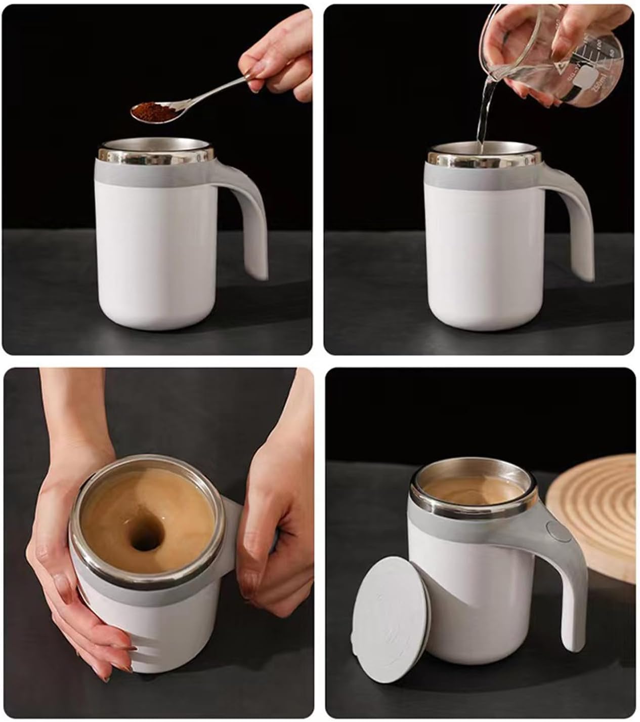 Taza automática con agitacion