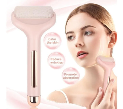 Rodillo facial de hielo.