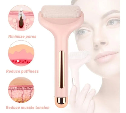 Rodillo facial de hielo.