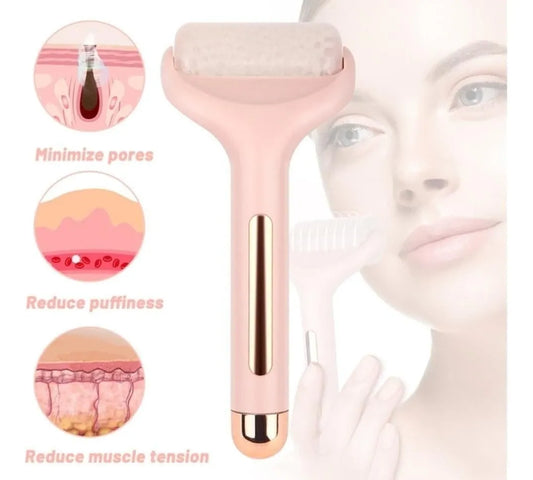 Rodillo facial de hielo.